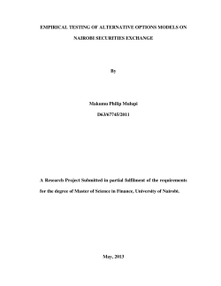 Empirical testing of alternative options models on Nairobi securities