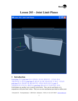 Joint Limit Planes