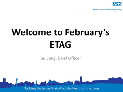 How does ETAG fit in?
