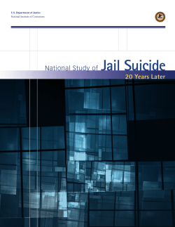 National Study of Jail Suicide: 20 Years Later - CE