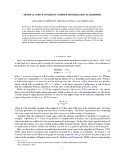 OPTIMAL AFFINE INVARIANT SMOOTH MINIMIZATION