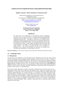 Analysis of Forest Spatial Structure using Spatial Decision Rule