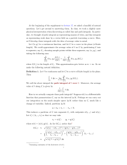 At the beginning of the supplement to lecture 17, we asked a handful