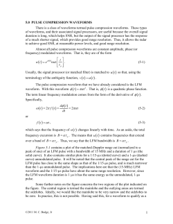 AMBIGUITY FUNCTION GENERATION USING THE FFT