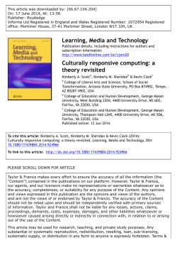 Culturally responsive computing: a theory revisited