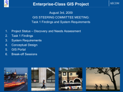 GIS Steering Committee Meeting&mdash;2 Presentation (August