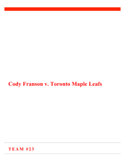 Cody Franson v. Toronto Maple Leafs