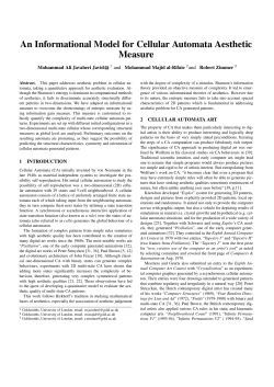 An Informational Model for Cellular Automata Aesthetic Measure