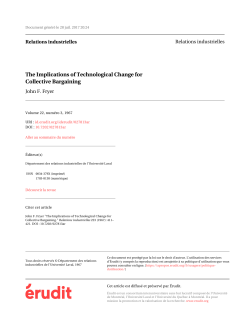 The Implications of Technological Change for Collective Bargaining