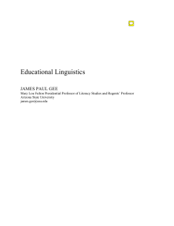 Educational Linguistics