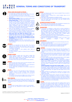 general conditions of carriage