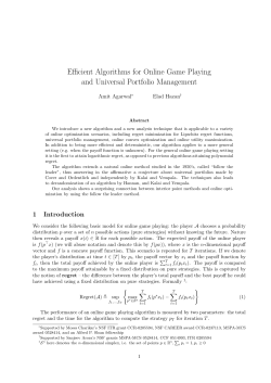 Efficient Algorithms for Online Game Playing and