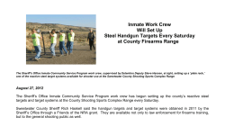 Inmate Work Crew Will Set Up Steel Handgun Targets Every