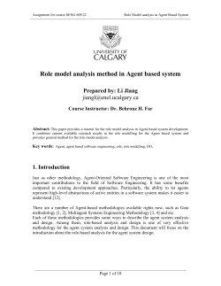 Role model analysis method in Agent based system