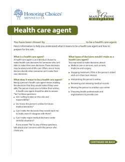 Health care agent - Maple Grove Hospital