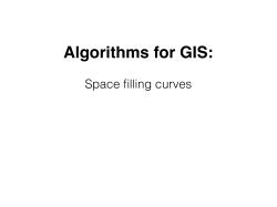 Algorithms for GIS: