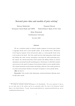 Sectoral price data and models of price setting