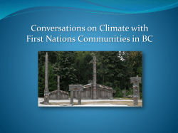 Conversations on Climate with First Nations Communities in BC