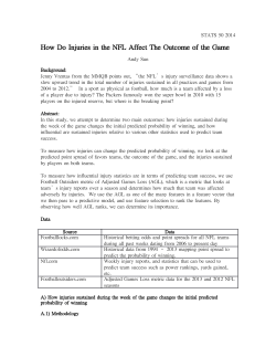 How Do Injuries in the NFL Affect The Outcome of the Game