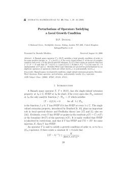 Perturbations of Operators Satisfying a Local Growth Condition