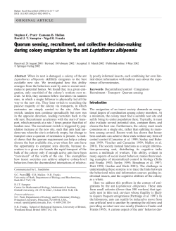 Quorum sensing, recruitment, and collective decision