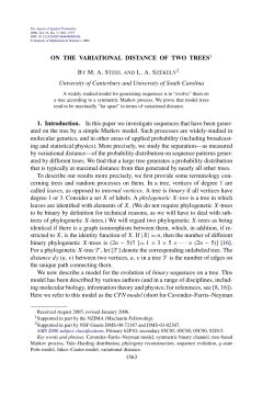 On the variational distance of two trees