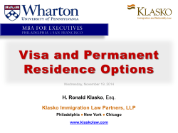 Immigration Options for the Entrepreneur