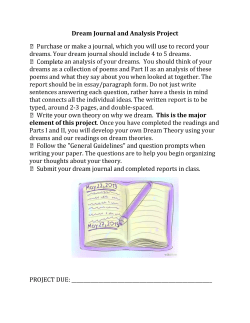 Dream Journal and Analysis Project