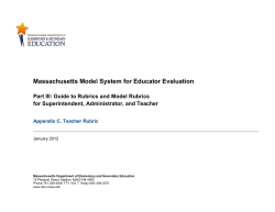 ESE Part III Appendix C Teacher Rubric