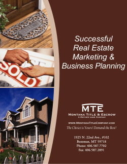 New Agent Training - Montana Title and Escrow