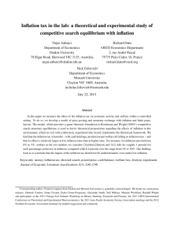 Inflation tax in the lab: a theoretical and
