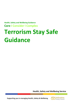 Terrorism Stay Safe Guidance