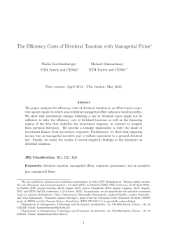 The Efficiency Costs of Dividend Taxation with Managerial Firms