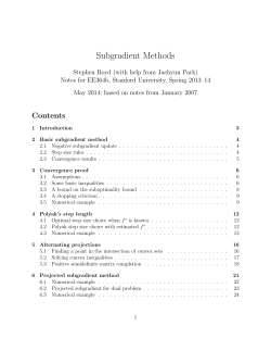 Subgradient Methods