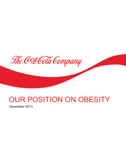 our position on obesity - The Coca