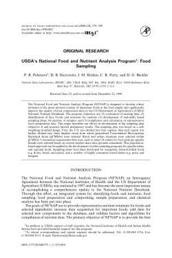 Food Sampling - UC Cooperative Extension