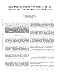 Social Decision Making with Multi