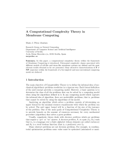 A Computational Complexity Theory in Membrane Computing