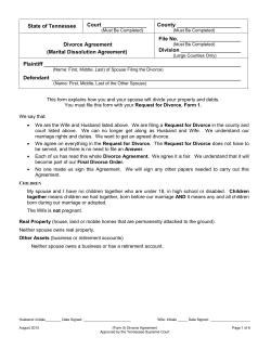 FORM IV - Tennessee Access To Justice