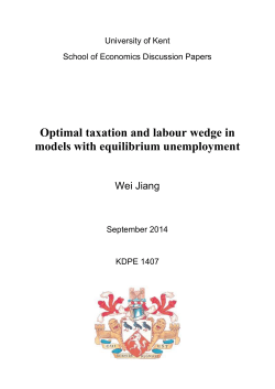 Optimal taxation and labour wedge in models
