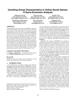 Unveiling Group Characteristics in Online Social Games: A Socio