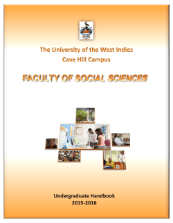 faculty of social sciences handbook 2015 &mdash; 2016