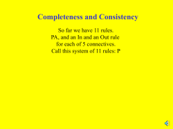 Completeness and Consistency