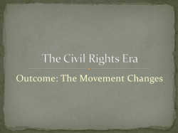 Civil Rights Movement Changes PPT