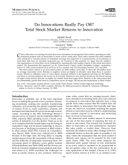 Do Innovations Really Pay Off? Total Stock