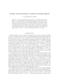 SPATIAL AND NON-SPATIAL ACTIONS OF POLISH GROUPS