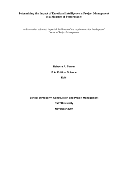 Determining the Impact of Emotional Intelligence in Project