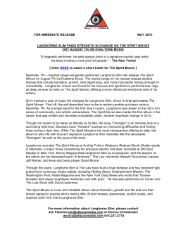 Langhorne Slim Finds Strength In Change On The Spirit Moves Out