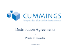Distribution Agreements