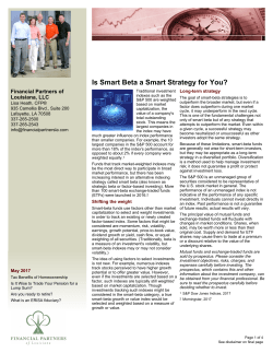 Is Smart Beta a Smart Strategy for You?